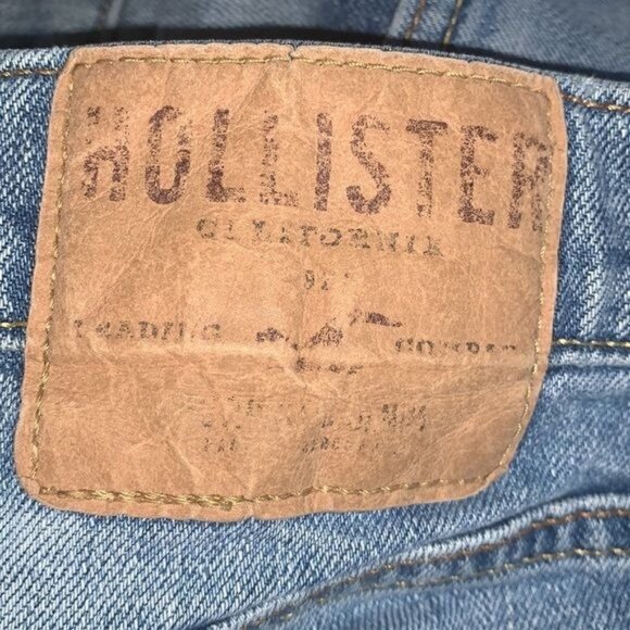 Hollister Mens Distressed Skinny Jeans W34 X L32 Blue Denim Cotton Blend - Picture 12 of 15